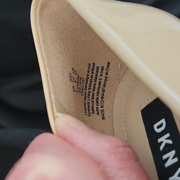 DKNY Patent Leather Nude Block Heels - Picture 7 of 8